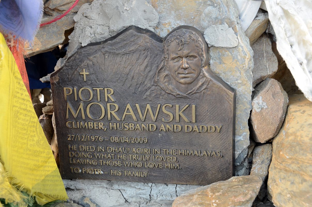 22 Monument To Piotr Morawski On French Pass 5377m Around Dhaulagiri Behind 